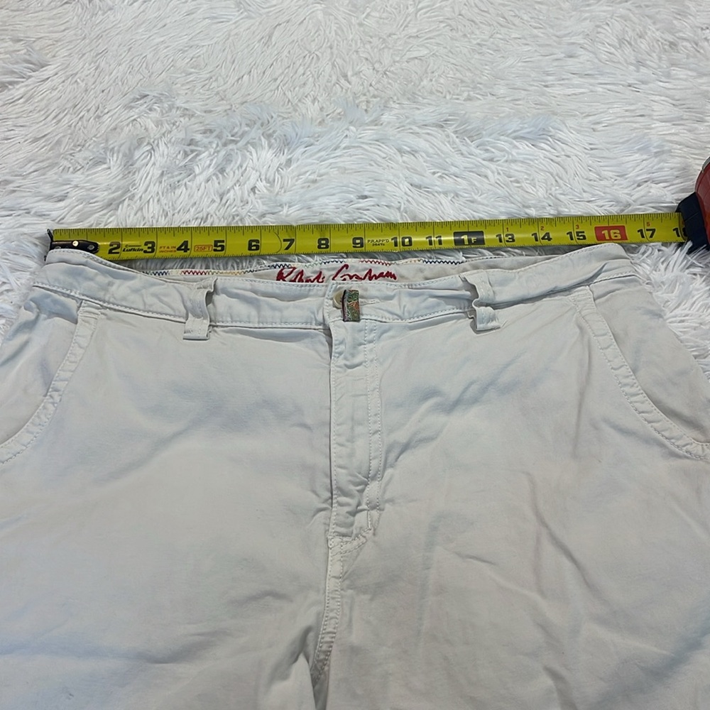 Robert Graham Light Tan Flat Front Shorts - Picture 3 of 7